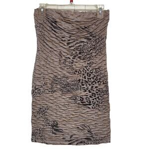 Bar & Chic Leopard Print Strapless Bodycon Dress – Size M (NWT)